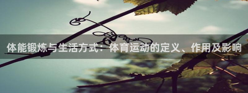 黑白体育iPhone下载：体能锻炼与生活方式：体育运动的定义、作用及影响